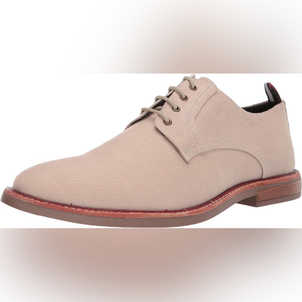 BRAND NEW Ben Sherman Mens Birk Plain Toe Natural Linen Shoes Size 8.5 US